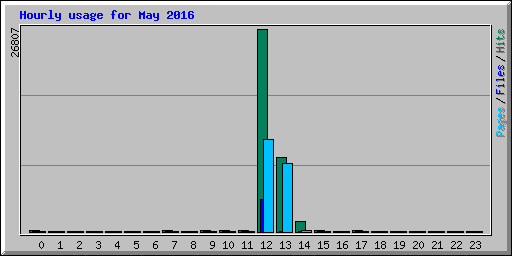 Hourly usage for May 2016