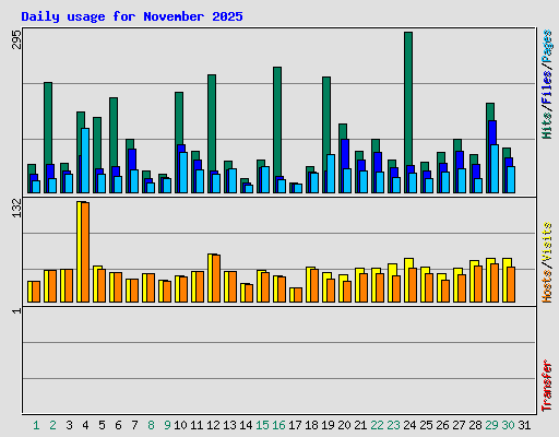 Daily usage for November 2025