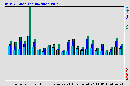 Hourly usage for November 2024