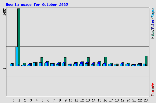 Hourly usage for October 2025