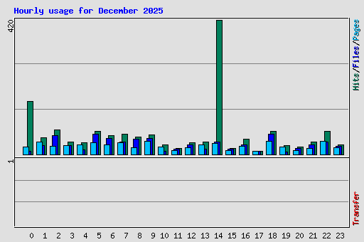 Hourly usage for December 2025